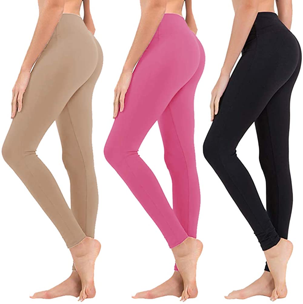 Syrinx High Waisted Leggings for Women - Buttery Soft Tummy Control Yoga  Pants for Workout Running, A-3 Pack Black, Black, Black, Large-X-Large :  : Clothing, Shoes & Accessories